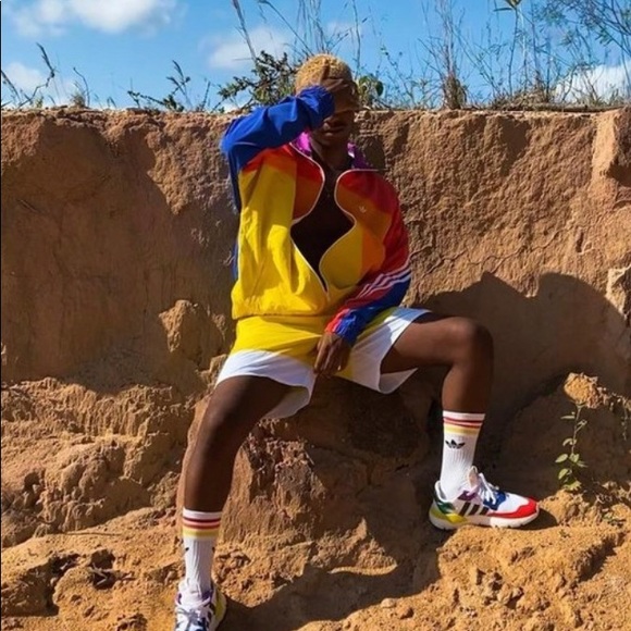 NWT Adidas pride off center rainbow jacket - Picture 2 of 15